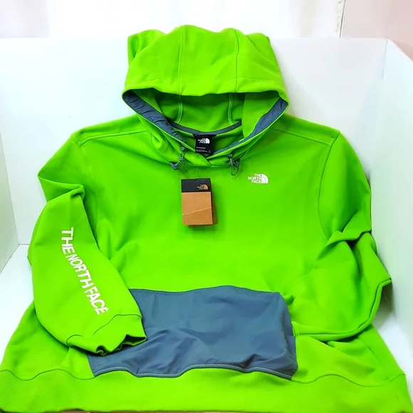 THE NORTH FACE SWEATSHIRT WITH HOODIE, LIME GREEN, EXTRA EXTRA LARGE,XXL - Picture 5 of 12